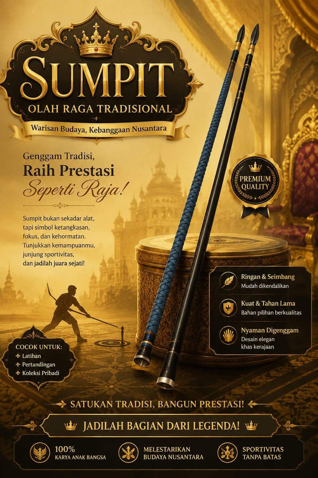 Sumpit untuk olahraga tradisional